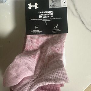 Under Armour Pink No-Show Casual Socks - UA Essential